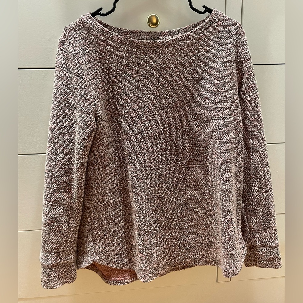 ANN Taylor Loft 3/4 Length Sleeves Pink/Multi Colored Sweater Size Medium